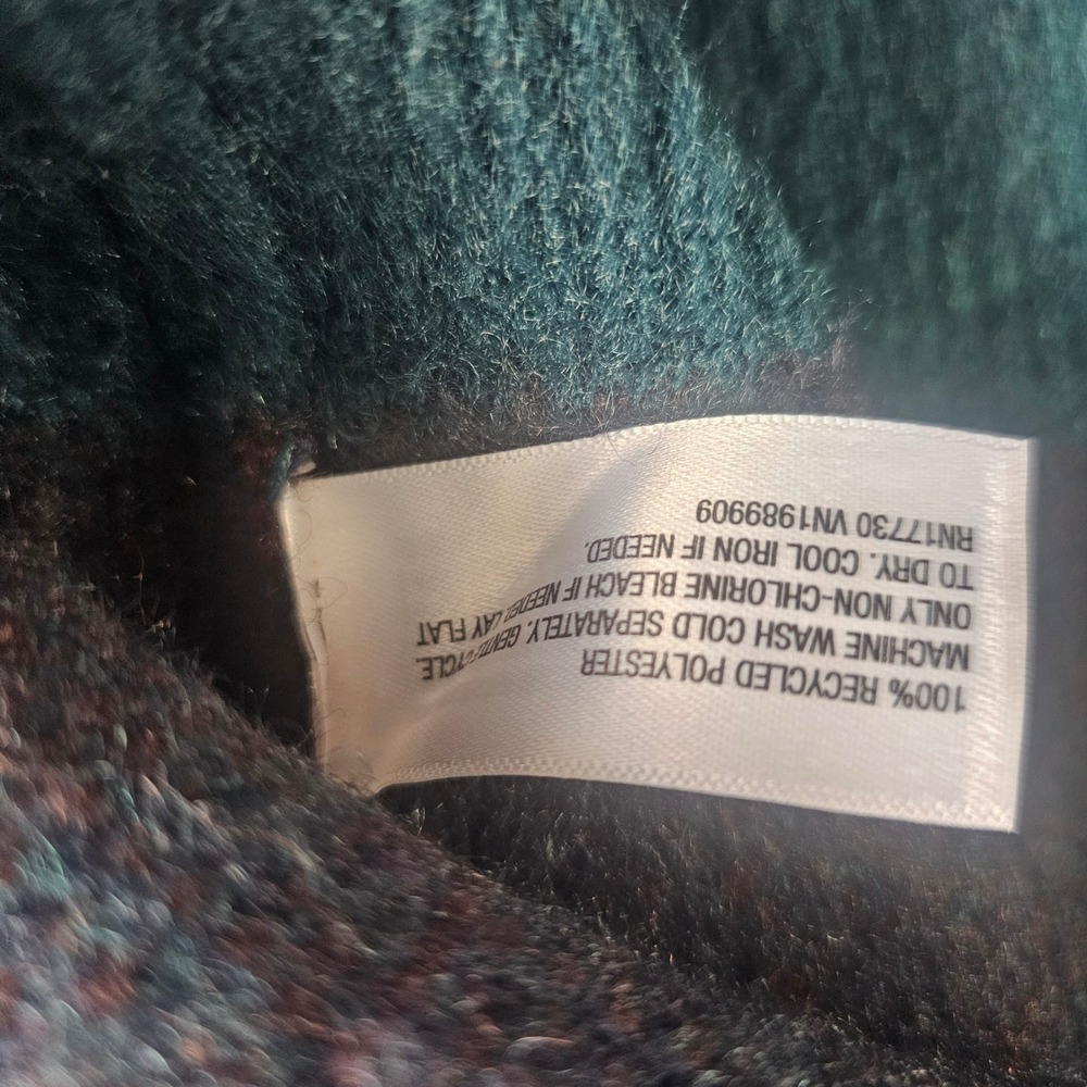 Original Use Mens XXL Teal Purple Striped Fuzzy Knit Button Front Cardigan NWT - Picture 6 of 9